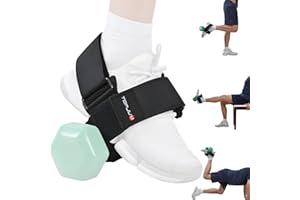 TOPJUM Dumbbell Foot Attachment, Tibialis Trainer, Adjustable Ankle Weights, Ankle Straps for Weight Lifting, Leg Workouts at Home for Hip Flexors, Shin Splint, Hamstring Curls, Leg extensions