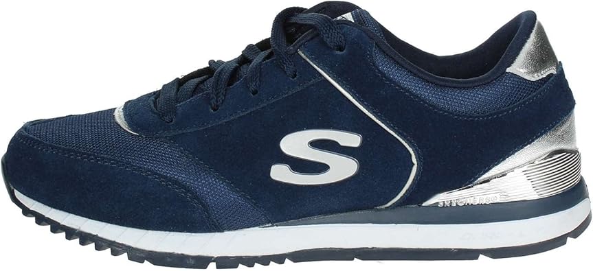 skechers navy trainers