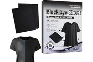 15 Pieces Black Fabric Dye For Clothing Blackening Restore Color Sheets Intense Black Dye For Natural Fabric Cotton Wool Line