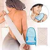 Exfoliating Gloves, Body Scrub Exfoliator mitts Loofah Back Exfoliator for Showe