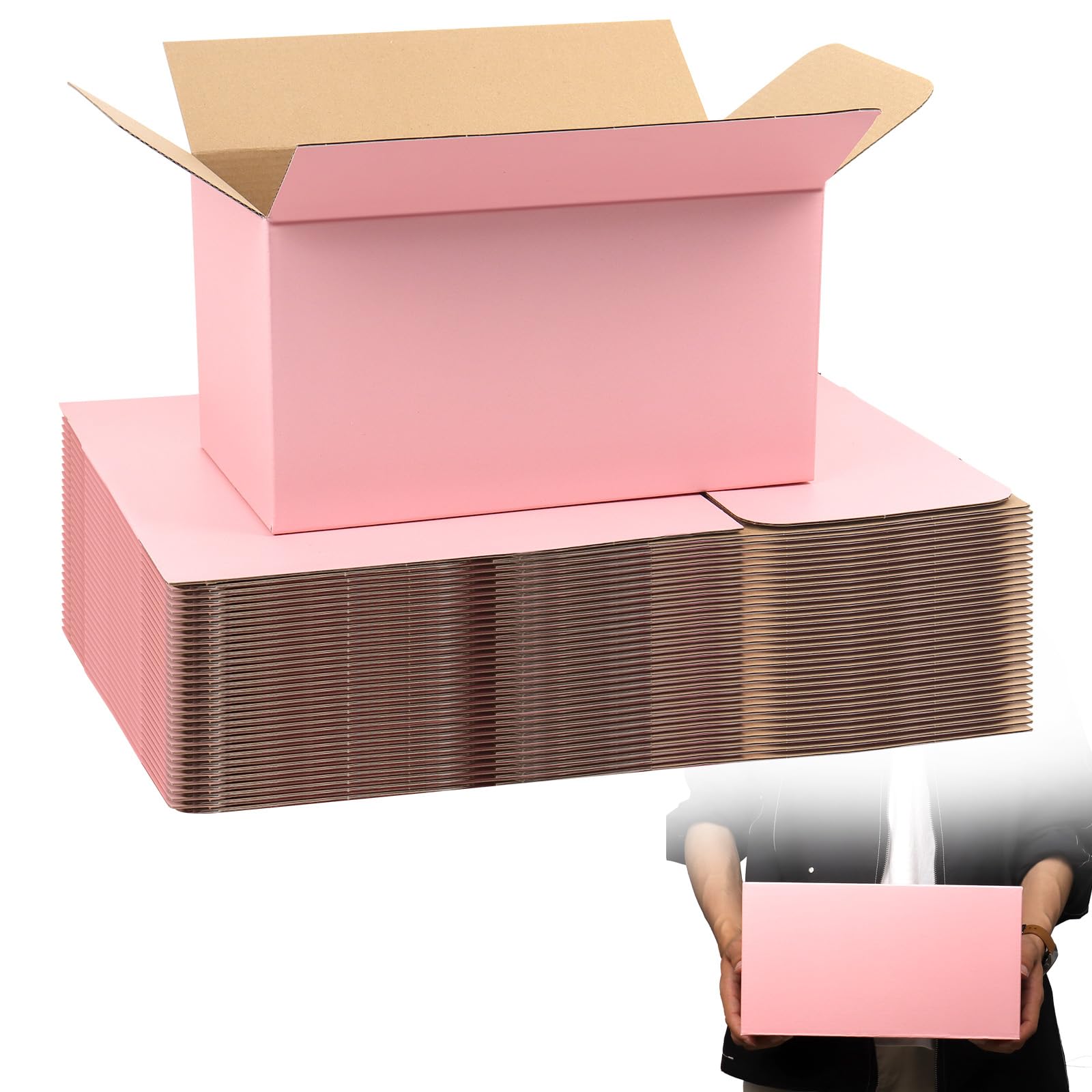 Photo 1 of 11x6x6 Pink Shipping Boxes, 30 Pack Mailing Boxes for Small Business, Corrugated Cardboard Boxes for Packaging, Shipping