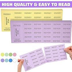 Kosiz 504 Sheets 25 Bid Raffle Ticket with