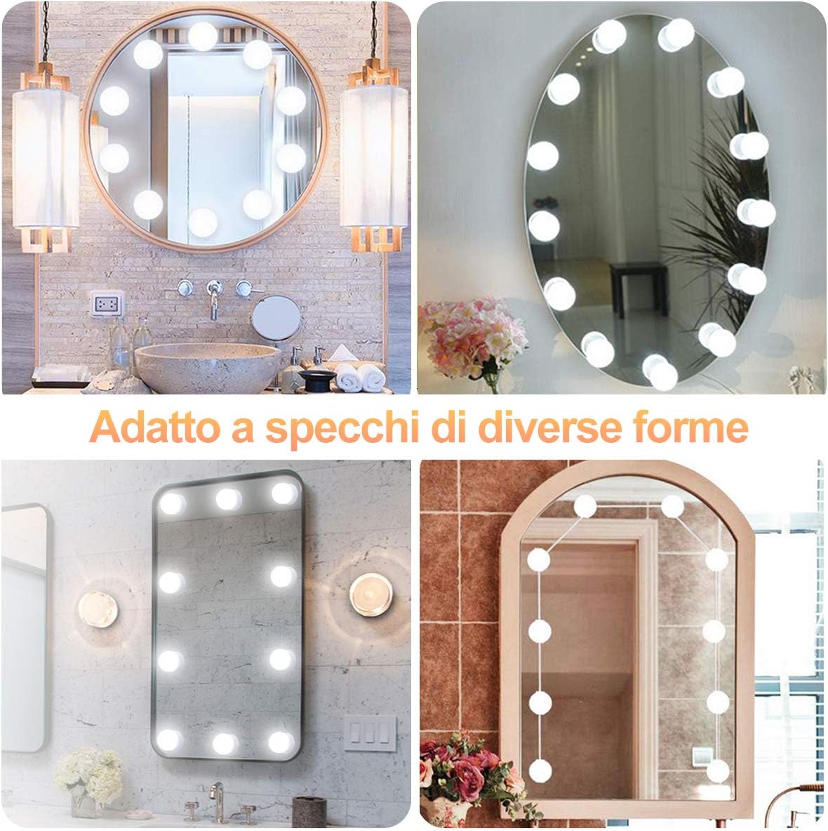 detalles de luces para espejo de maquillaje led lampara de espejo cosmetico de tocador con e