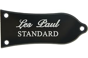 KAISH 2 Ply White/Black STANDARD Printing Truss Rod Cover For Epiphone Style Les Paul LP