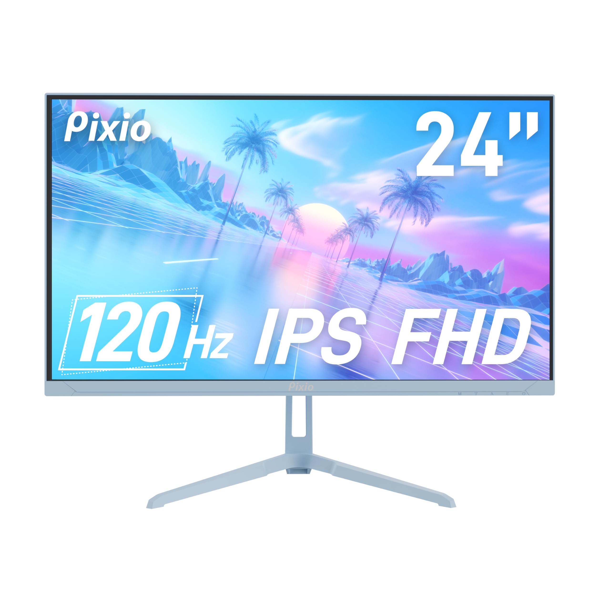 Photo 1 of ***(MAJOR DAMAGE/ SEE NOTES)***Pixio PX246 Wave Blue 24 inch 120Hz Refresh Rate FHD 1080p Resolution IPS Panel 4ms GTG Response Time Gaming Monitor with Adaptive Sync