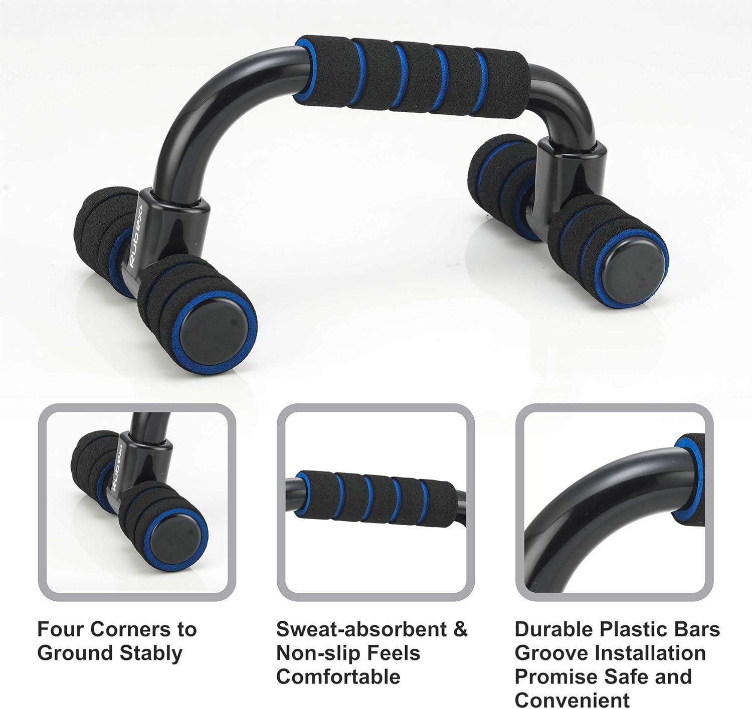 RUBEX Push Up Bars Strength Training, with Foam Grip and Non-Slip Handles Structure - for Perfect Floor Home Exercise, Gym and Press Fitness – Weight Power Workout Equipment for Men, Women, Kids : Sports & Outdoors