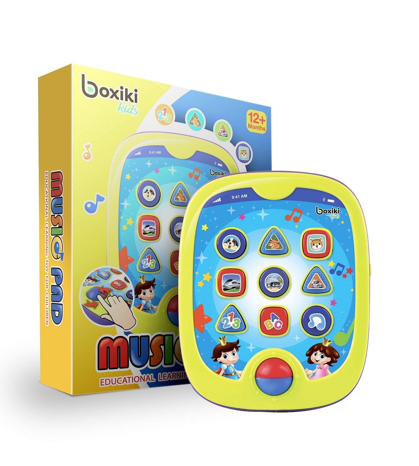 Boxiki Kids Smart Pad for Babies and Children Learning Educational Toddler Tablet Toy for Infants with Kids Learning Games. Learn Numbers, ABC Learning, “Can You Find?” Game, Music