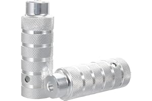 Toyvian Bike Alloy Rear Axle Pegs Silver Mountain Bike Stunt Footrests Sturdy Cycling Accessories for Bmx