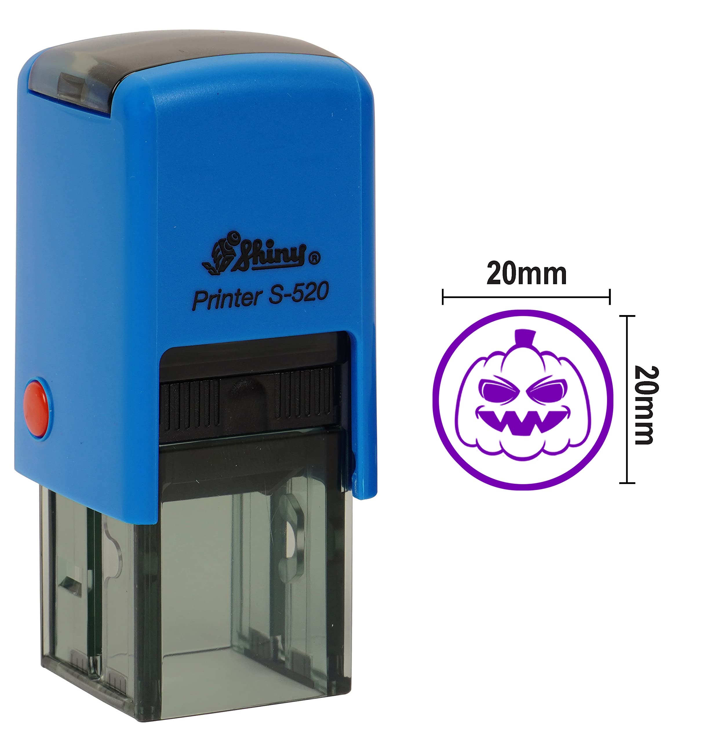 Pumpkin & Halloween Stamp Round Self Inking Kids Teacher Stamp Custom Shiny 20mm Rubber Mini Stamp