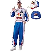 Maxim Party Supplies Men’s Race Car Driver Costume – Racing Jumpsuit with Hat for Halloween, Cosplay, Costume Parties, Events