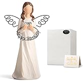 Vofstand 50th Birthday Gifts for Her - Happy Birthday 50th Angel Figurine for Mom Wife Sisters Friends Unique 50 Birthday Gifts for Women 50th Party Decorations for Her