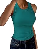 GKBK Womens Tank Tops High Neck Sleeveless Ribbed