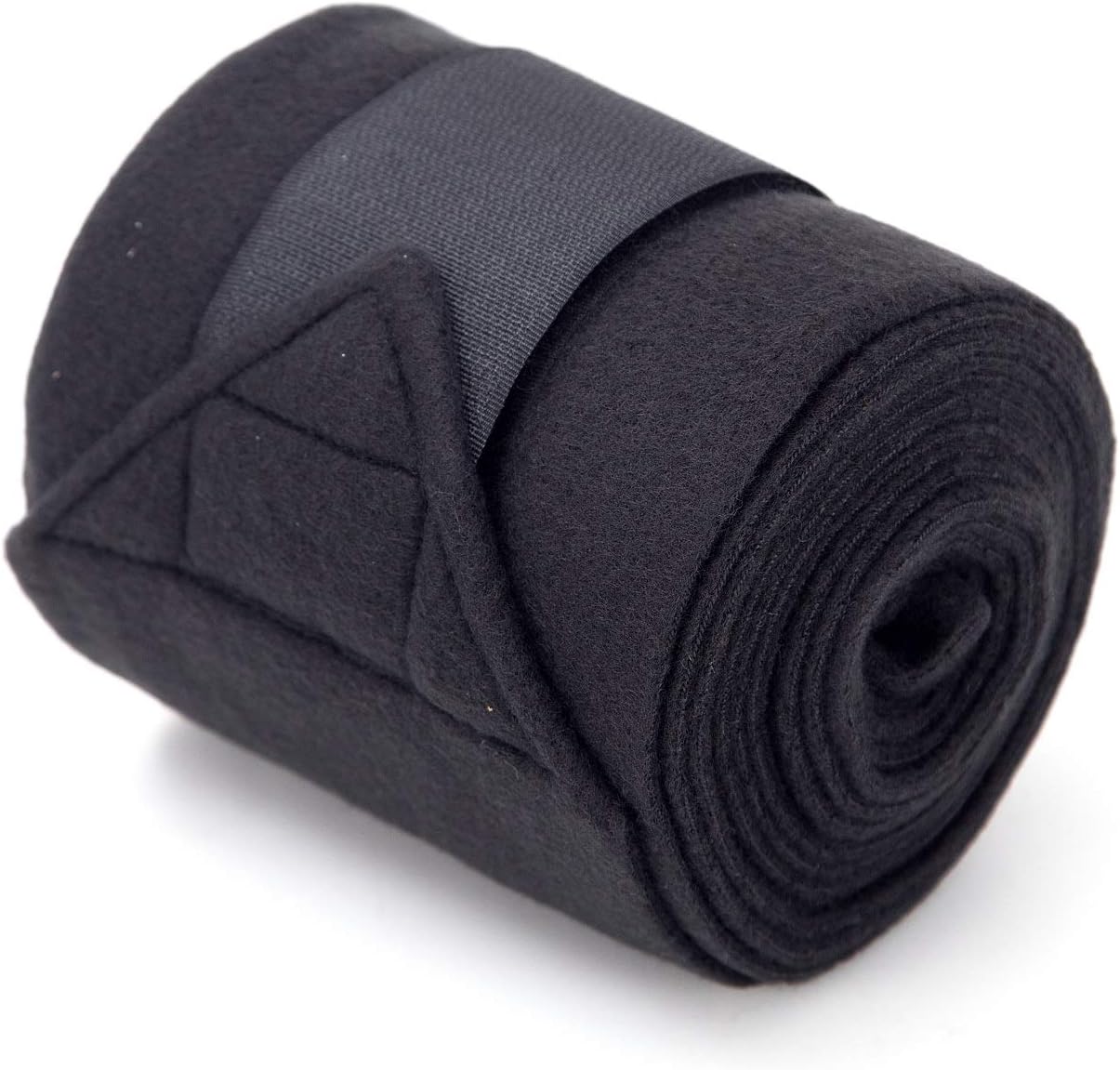 Merauno Fleece Dressage Polo Exercise Bandage Set of 4, Black, 6.6 feet - Image 5