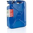 Wavian USA Authentic NATO Jerry Can and Spout System - Rust-Proof, EPA & CARB Compliant, Blue, 20 Litre, Wavian 5 Gallon Gas Cans for Kerosene