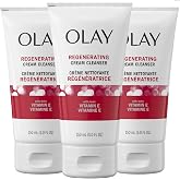 Olay Regenerist Cream Cleanser with Vitamin E, Facial Cleanser/Face Wash, 5 oz (Pack of 3)