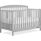 Dream On Me Odelle 5 in 1 Convertible Crib | 3-Position Mattress Support, Converts to Toddler, Day and Full Size Bed, BSA Verified, ASTM/CPSC Tested, Pebble Grey