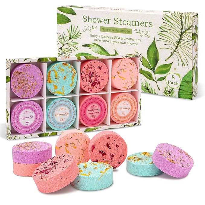 Sanyi Shower Steamers, 8 Pcs Handmade Scented Aromatherapy