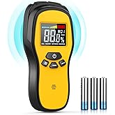 Pinless Moisture Meter - Povlen Wood Moisture Meter Digital Humidity Detector for Lumber Drywall Firewood Masonry Woodworking