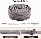 INMOZATA 2m Self-Adhesive Vinyl Floor Transition Strip Grey 4cm Wood Grain view 4