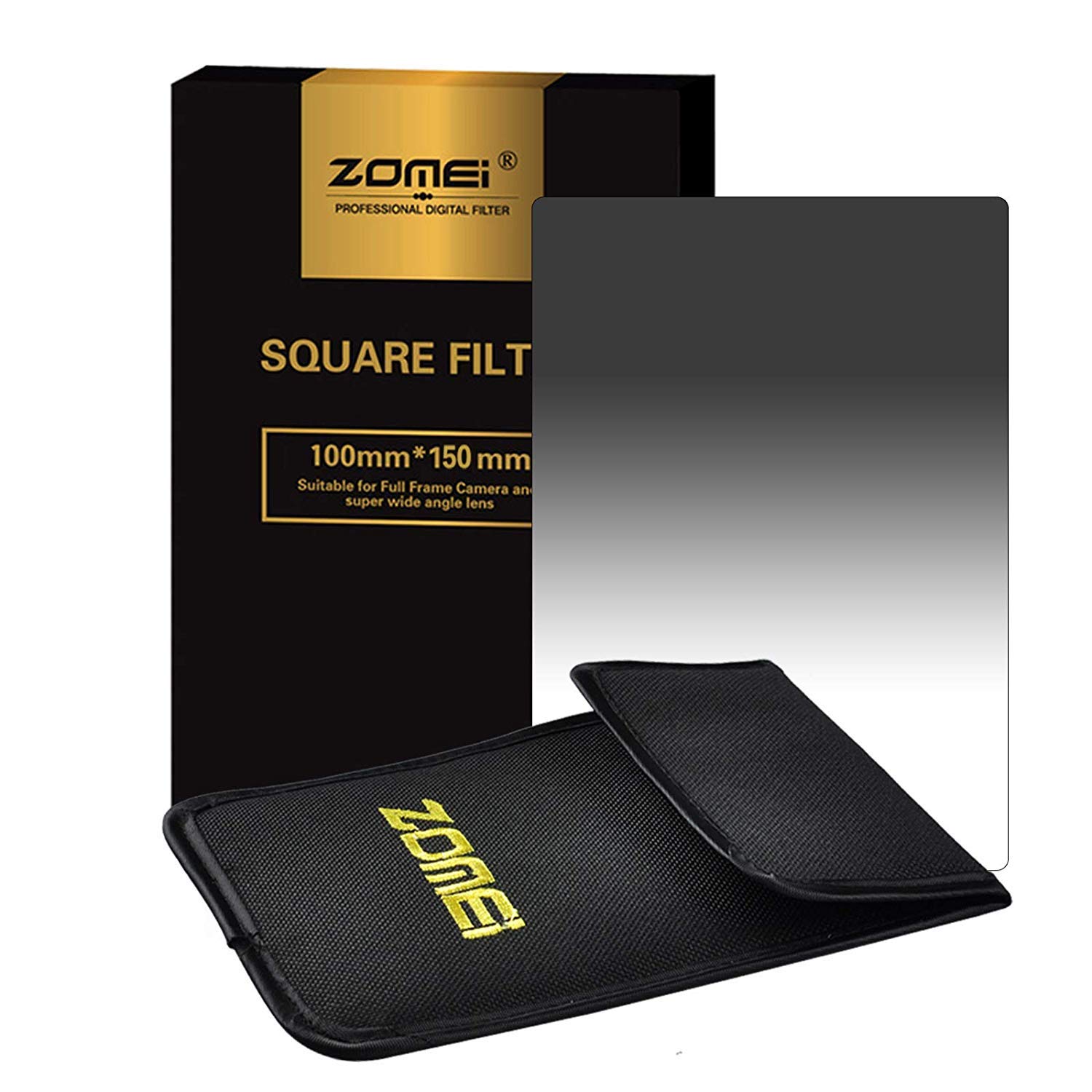 Zomei 100 * 150mm Z-Pro Series Filters Kits:ND2+ND4+ND8+ND16 Graduated Neutral Density Gradual Grey Square Filter Compatible Cokin DSLR Cameras