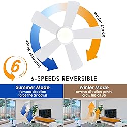 Ceiling Fans with Lights,Modern Low Profile Ceiling