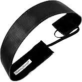 Sweaty Bands Womens Girls Headband - Non-Slip Velvet-Lined Workout Hairband - Wicked Black 1.5-Inch