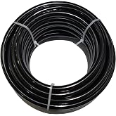 Beduan 8mm x 5mm Black Pneumatic Tubing Pipe PU Polyurethane Air Compressor Tubing Hose Pipe Line Fluid Transfer 39.4ft 12 Meter