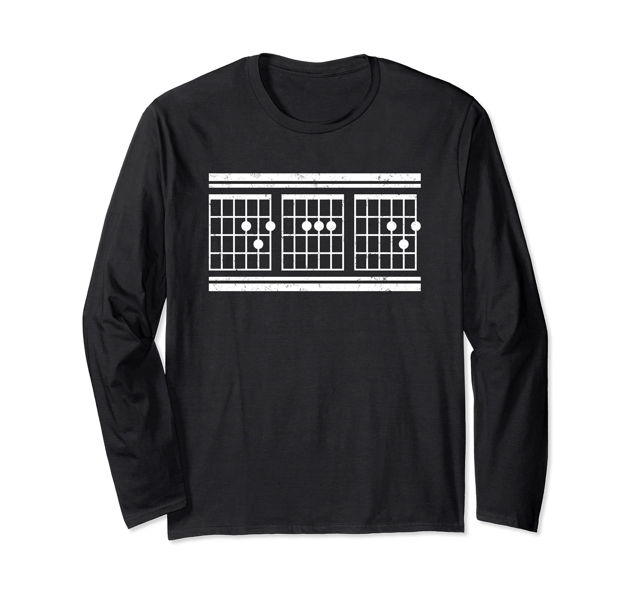 Guitar Music Lover Dad Guitar Chords Father's Day Long Sleeve T-Shirt