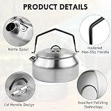 Flintronic 0.8L Camping Kettle Stainless Steel Outdoor Pot 0.8 L Lightweight view 3