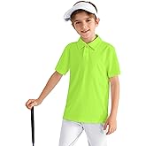 MIVEI Boys' Performance Polo Shirt Neon Green