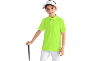 MIVEI Boys' Performance Polo Shirt Neon Green