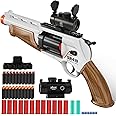 Toy Guns for Boys, Shotgun Foam Blaster, Enhanced Revolver Children Outdoor CS Soft Bullet Toy Rifle, Birthday Xmas Gift for Kids Age 8+ (Brown)