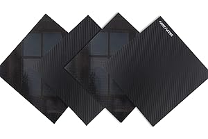 FANCYWING 300X300X1.0MM 1.5MM 2.0MM 2.5MM 3.0MM 3.5MM 4.0MM 5.0MM 6.0MM Carbon Fiber Sheet 100% 3K Carbon Fiber Laminate Plate Matt Surface Twill Weave Panel Sheet 6.0MM Thickness(Matte Finish)