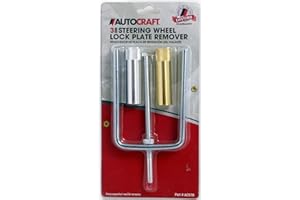 Autocraft - Steering Wheel Lock Plate Remover Tool | Easy Removal & Installations | Compatible With Domestic & Imported Steering Wheels | Including SAE & Metric Adaptors for Tilt & Telescoping Columns