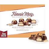 Fannie May Buckeyes Milk Chocolate Peanut Butter, Gift Box, 11 oz | Chocolate truffles with creamy peanut butter covered in milk chocolate, a buckeye candy box for gifting or sharing