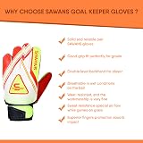 SAWANS Football Goalkeeper Gloves Red Yellow Size 6 Youth Adult view 5