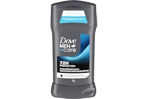 Dove Men+Care Antiperspirant Stick, Stain Defense Clean, Anti-White Marks, for 72-hour Sweat and Odour Protection, 76g