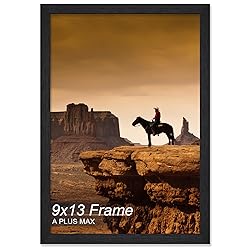 A PLUS MAX 9x13 Picture Frame, Black Engineered