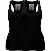 Zenana Women's Plain Solid Color Ribbed Racerback Tank Top Shirt Plus Sizes