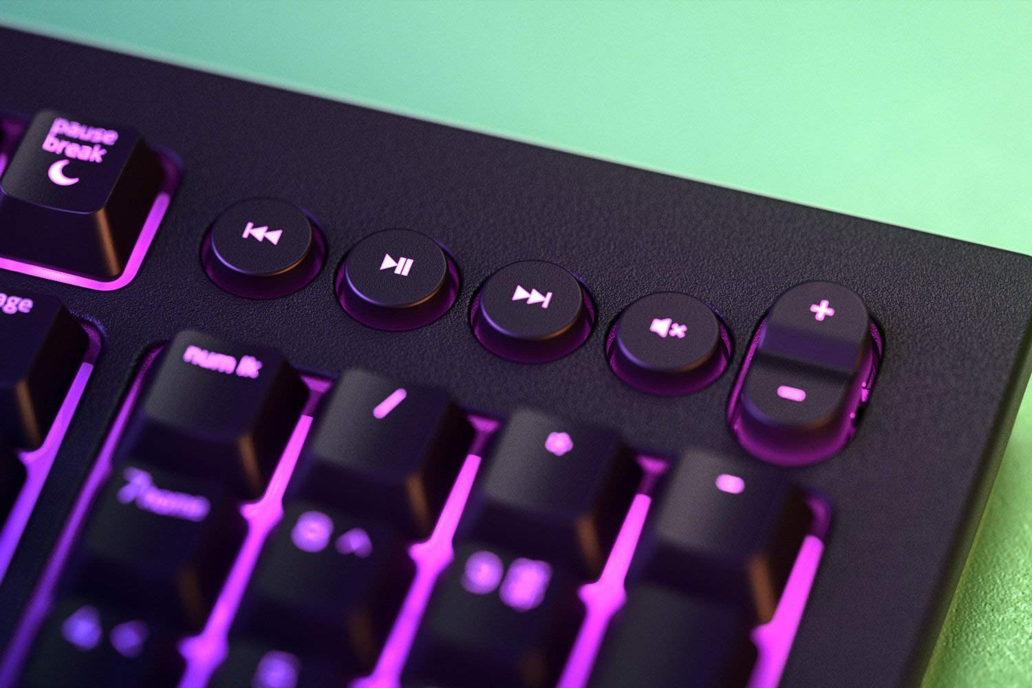 Razer Cynosa V2 Gaming Keyboard: Customizable Chroma RGB Lighting - Individually Backlit Keys - Spill-Resistant Design - Programmable Macro Functionality - Dedicated Media Keys