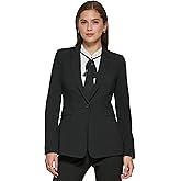 DKNY Womens Business Casual One Button Blazer
