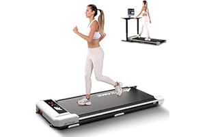 ACTFLAME Walking Pad Treadmill, Under Desk Treadmill for Home and Office, 2 in 1 Portable Treadmill with Remote Control, Compact Treadmill 265LB Capacity for Walking and Jogging