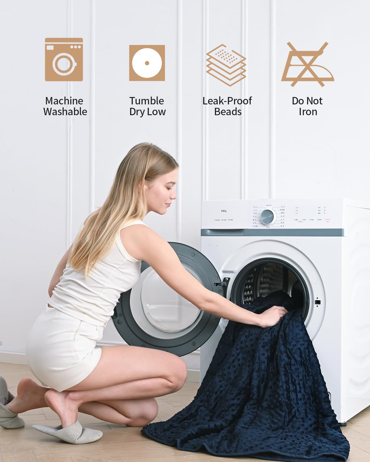 Mr. Sandman Weighted Blanket for Adults, Minky