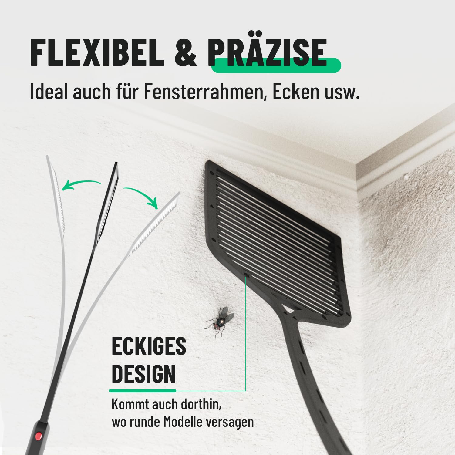 greate elektrische Fliegenklatsche extra stark inkl. Batterien 3