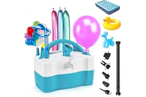 AGPtEK Balloon Pump Electric 3-in-1 Portable Air Pump Electric Air Balloon Pump 600W for 260q Foil Mylar Latex Double-Stuffed