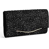 XquiziFit Clutch Purses for Women Formal Evening Clutch with Detachable Chain Faux Suede Purse for Wedding Party