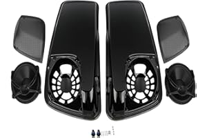 XFMT ABS Saddlebag Speaker Lids W/ 5" x 7" Speakers & Grills for Harley Touring Road King Electra Street Glide 2014-2024