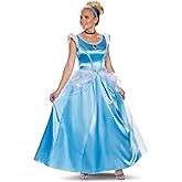Disguise womens Cinderella Costume, Official Disney Princess Cinderella Deluxe Costume Dress