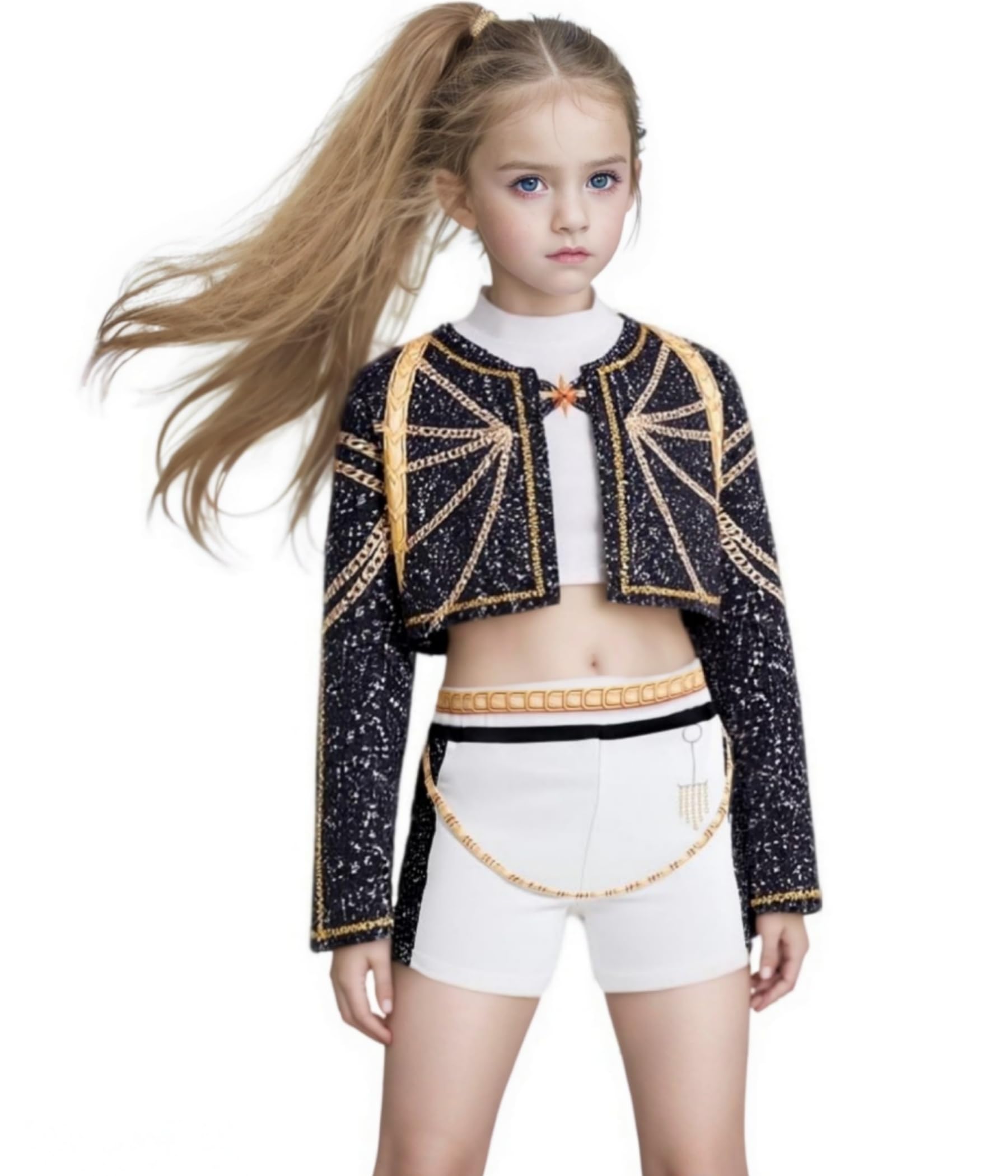 Photo 1 of ***Top Only***
Rumi Golden Costume Kids, Kpop Girls Halloween Cosplay Outfit 5-6Y