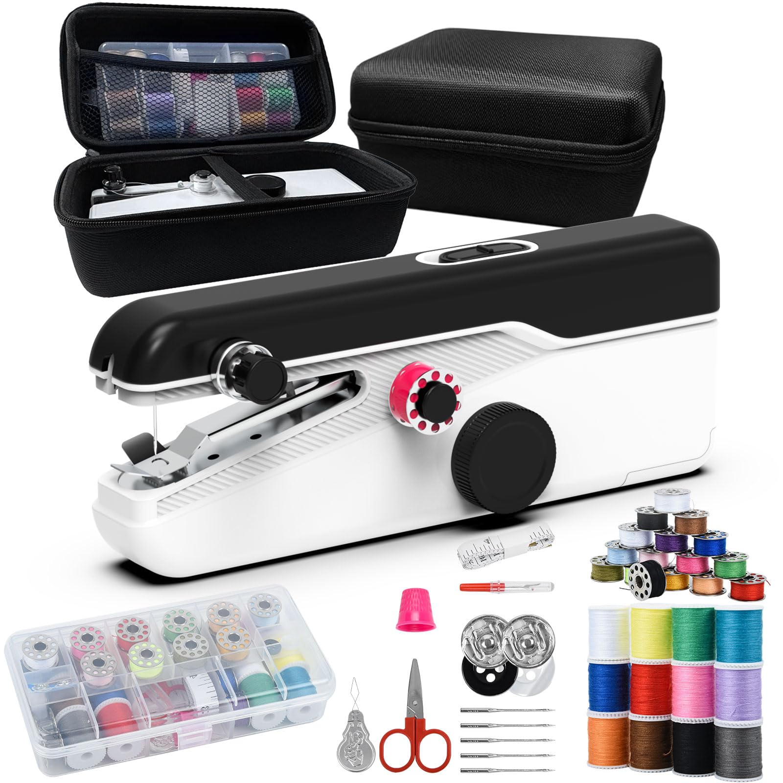 Photo 1 of **FOR PARTS ONLY**SwiftStitch Pro 3 Handheld Sewing Machine, 2-Speed Portable Mini Sewing Kit with Storage Case, Dual Power Mode, sewing machine for beginners, Easy Beginner Mending for Home, Travel